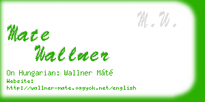 mate wallner business card